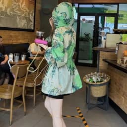 Summer Casual Hooded Sun Protection Clothes For Women's Korean Loose Fitting Floral Ice Silk Cardigan Fashion Top Jacket Thin