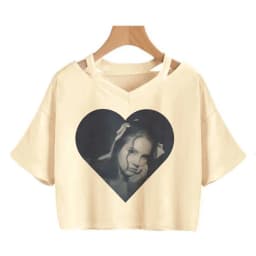 90s Y2k Funny Streetwear Crop Top Lana Del Rey Ldr Sailing T Shirt Cropped Women Vintage T-Shirt Female Tshirt