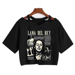 90s Y2k Funny Streetwear Crop Top Lana Del Rey Ldr Sailing T Shirt Cropped Women Vintage T-Shirt Female Tshirt