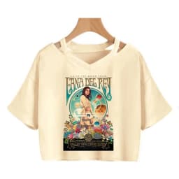 90s Y2k Funny Streetwear Crop Top Lana Del Rey Ldr Sailing T Shirt Cropped Women Vintage T-Shirt Female Tshirt