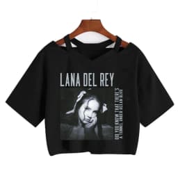 90s Y2k Funny Streetwear Crop Top Lana Del Rey Ldr Sailing T Shirt Cropped Women Vintage T-Shirt Female Tshirt