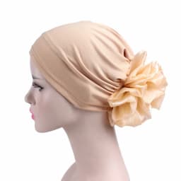 Big Flower Hijab Volumizing Scrunchie Muslim Inner Hijabs Islamic Under Scarf Cap