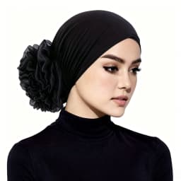 Big Flower Hijab Volumizing Scrunchie Muslim Inner Hijabs Islamic Under Scarf Cap