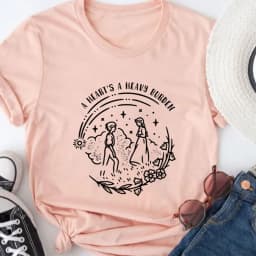 A Heart's A Heavy Burden T-shirt Aesthetic Sophie Hatter Quote  Miyazaki Shirts Retro Trendy Funny Anime Tee Howls Castle Tops