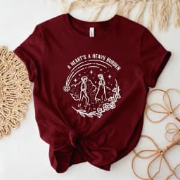 A Heart's A Heavy Burden T-shirt Aesthetic Sophie Hatter Quote  Miyazaki Shirts Retro Trendy Funny Anime Tee Howls Castle Tops