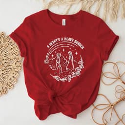 A Heart's A Heavy Burden T-shirt Aesthetic Sophie Hatter Quote  Miyazaki Shirts Retro Trendy Funny Anime Tee Howls Castle Tops