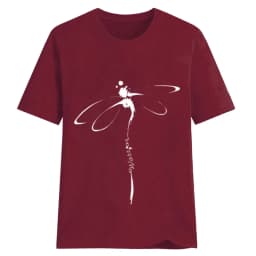 Tops Dragonfly Printed Original Collar Casual Base Shirt Short-sleeved Women's T-shirt Oversized T Shirt Clothes Tees