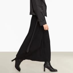 AMII Minimalist 2024 Pleated Skirt for Women Clothing Autumn New Loose Elastic Waist Knitted Ankle-length A-line Skirts 12323091