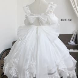 Coalfell Original Solid Color "Swan's Death" Lolita JSK Dress Women FS Full Set Lolita Vestido Fairy Dress Birthday Party Dress