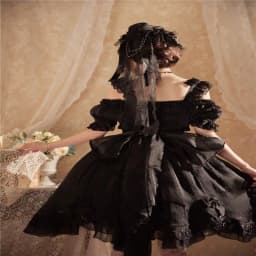 Coalfell Original Solid Color "Swan's Death" Lolita JSK Dress Women FS Full Set Lolita Vestido Fairy Dress Birthday Party Dress