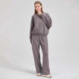 Cotton Zipper Cardigan Sets To Woman 2024 Tracksuit Suits Baggy Pants Sportswear Women Sweater 2 Piece Set Women Outfits