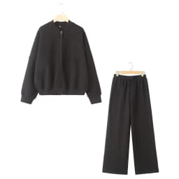 Cotton Zipper Cardigan Sets To Woman 2024 Tracksuit Suits Baggy Pants Sportswear Women Sweater 2 Piece Set Women Outfits