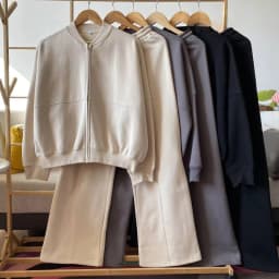 Cotton Zipper Cardigan Sets To Woman 2024 Tracksuit Suits Baggy Pants Sportswear Women Sweater 2 Piece Set Women Outfits