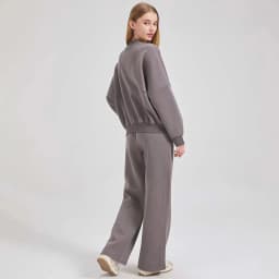 Cotton Zipper Cardigan Sets To Woman 2024 Tracksuit Suits Baggy Pants Sportswear Women Sweater 2 Piece Set Women Outfits