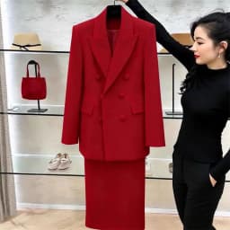 White Blazers Suits Set For Women 2026 New Spring Autumn Temperament Professional Formal Suit + Skirts 2PCS Ladies Outfits