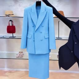 White Blazers Suits Set For Women 2026 New Spring Autumn Temperament Professional Formal Suit + Skirts 2PCS Ladies Outfits