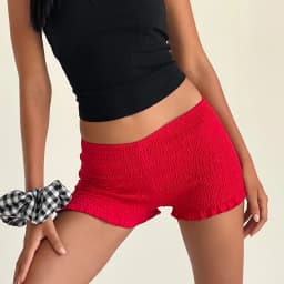 Women Frilly Ruffle Micro Bloomers Shorts Y2k Low Rise Smocked Mini Shorts Coquette Boxer Pj Shorts