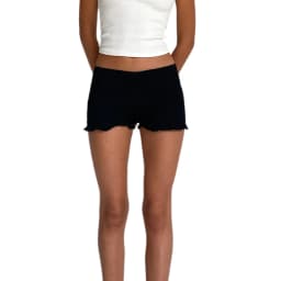 Women Frilly Ruffle Micro Bloomers Shorts Y2k Low Rise Smocked Mini Shorts Coquette Boxer Pj Shorts