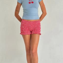 Women Frilly Ruffle Micro Bloomers Shorts Y2k Low Rise Smocked Mini Shorts Coquette Boxer Pj Shorts