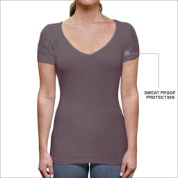 Round Neck Sweat Proof Undershirt Natural Eco-Friendly Anti Perspiration T Shirt Resilient Sweatsuit Women Top Female Clothing