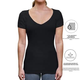 Round Neck Sweat Proof Undershirt Natural Eco-Friendly Anti Perspiration T Shirt Resilient Sweatsuit Women Top Female Clothing
