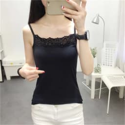 Camisole for Women Fashion Spaghetti Strap for Tank Tops Summer Lace Cami Crop Tops Solid Basic Sling Sleeveless T-shirt