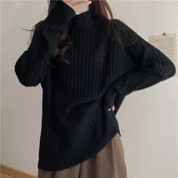 2025 Multicolor Turtleneck Knitted Sweater Women New Long Sleeved Loose Pullover Sweaters Autumn Winter Fashion