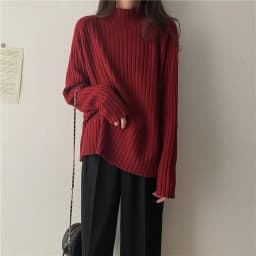2025 Multicolor Turtleneck Knitted Sweater Women New Long Sleeved Loose Pullover Sweaters Autumn Winter Fashion
