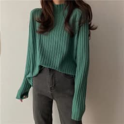 2025 Multicolor Turtleneck Knitted Sweater Women New Long Sleeved Loose Pullover Sweaters Autumn Winter Fashion