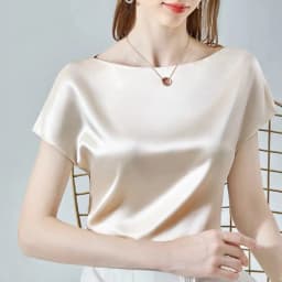 2026 Summer Basic Solid Women's Acetate satin Shirts boat neck Short Sleeve Tees Tops Satin Silk Elegant blouses plus size