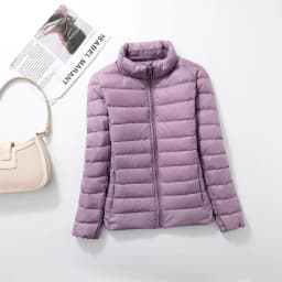 Women Short Puffer Jacket 2025 New Fashion Stand Collar Lightweight Water-Resistant Packable Female Down Parka Casual Coat