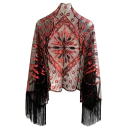 Women Ladies Retro Shawl Vintage 1920s Shiny Sequin Beads Fringe Tassel Cape Evening Dresses Cover Up