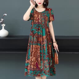 New Fashion Summer Women For women 2023 Plus Size Dress Casual Vintage Elegant Floral Dresses Woman Clothes