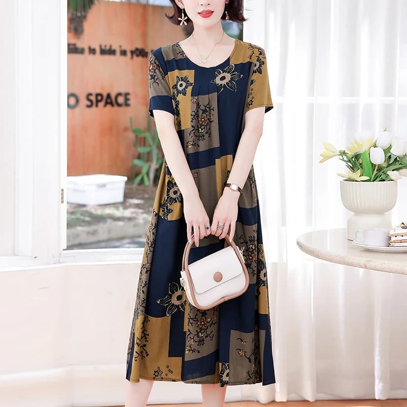 New Fashion Summer Women For women 2023 Plus Size Dress Casual Vintage Elegant Floral Dresses Woman Clothes
