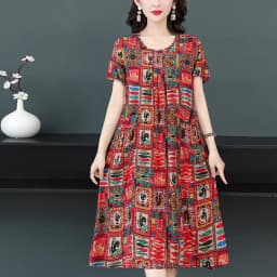 New Fashion Summer Women For women 2023 Plus Size Dress Casual Vintage Elegant Floral Dresses Woman Clothes