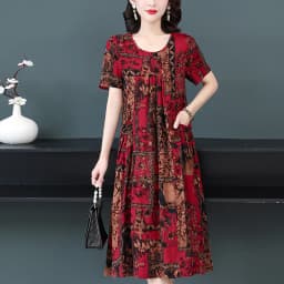 New Fashion Summer Women For women 2023 Plus Size Dress Casual Vintage Elegant Floral Dresses Woman Clothes