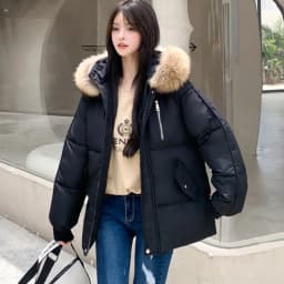 Winter Parkas Women 2025 Casual Hooded Thick Warm Padded Jacket Coats Female With Fur Collar Down Outwear Chaquetas Parkas Mujer