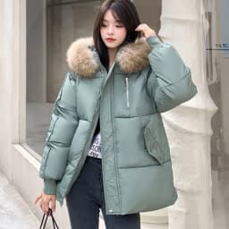 Winter Parkas Women 2025 Casual Hooded Thick Warm Padded Jacket Coats Female With Fur Collar Down Outwear Chaquetas Parkas Mujer