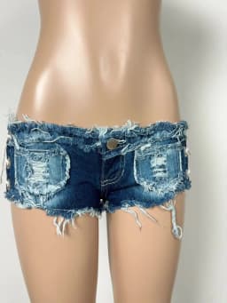 Sexy Hole Denim Shorts Women Summer 2026 Fashion Short Jeans Hot Pants Beach Party Club Jean Shorts Vintage Low Waist Shorts Y2K