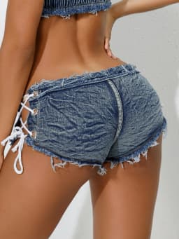 Sexy Hole Denim Shorts Women Summer 2026 Fashion Short Jeans Hot Pants Beach Party Club Jean Shorts Vintage Low Waist Shorts Y2K