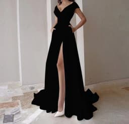 Womans Clothing Spring 2024 New Sweet and Fresh Solid V-Neck Princess Sleeve Dresses Y2k Fashion Versatile Long Skirt for Female