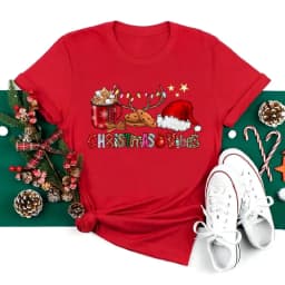 Women Christmas Santa Hat Print Black T Shirt Christmas Xmas Gifts Women's Top Tees Tshirt Harajuku Fashion New Year T-shirt