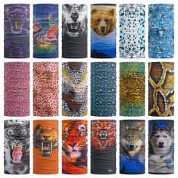 Animal Printed Neck Gaiter Bandana Leopard Pattern Tube Scarf for Women Men Headband for Cycling Hunting Hiking Camping Biking