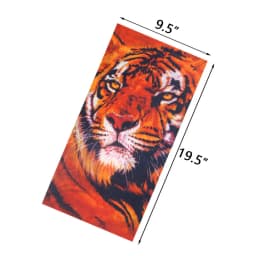 Animal Printed Neck Gaiter Bandana Leopard Pattern Tube Scarf for Women Men Headband for Cycling Hunting Hiking Camping Biking