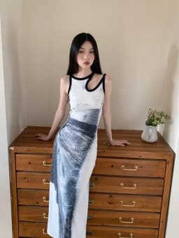 CHEERART Cut Out White Designer Long Dress For Women 2023 Sleeveless A Line Tunics Bodycon Midi Dress Summer Aesthetic Clothes