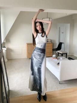 CHEERART Cut Out White Designer Long Dress For Women 2023 Sleeveless A Line Tunics Bodycon Midi Dress Summer Aesthetic Clothes
