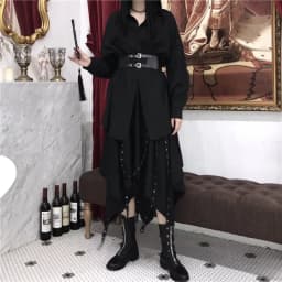 Women's Steampunk Gothic Vintage Victorian Gypsy Hippie Party Skirt Harajuku Black Y2k Cosplay Punk Skirt
