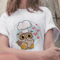 Summer Cute Owl Animal Fashion Cute Casual Couple Short Sleeve T-shirt Women oversized t shirt aesthetic tops