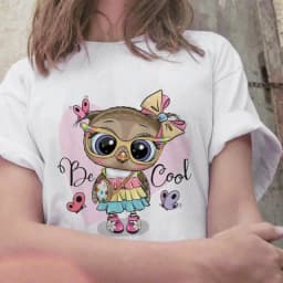 Summer Cute Owl Animal Fashion Cute Casual Couple Short Sleeve T-shirt Women oversized t shirt aesthetic tops