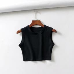 2024 Summer Vintage White Crop Tops Women Biker Black Punk Sexy Tank Top Korean Streetwear Cropped Sleeveless Top Feminino